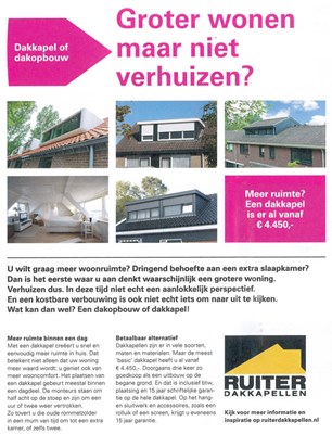 Ruiter Dakkapellen in magazine Vereniging Eigen Huis