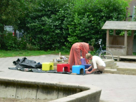 Het schoolplein krijgt meer kleur......