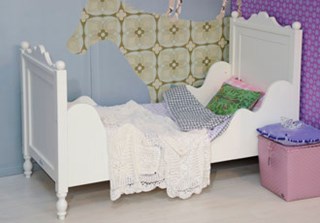 Belle juniorbed 70x150 in wit-roze-milk en silver