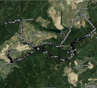 gereden route in Naturpark Saar-Hunsrück (Erbeskopf)