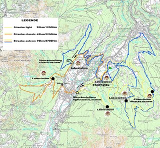 Route Kaart Stubai Bike Marathon, Mieders, Oostenrijk