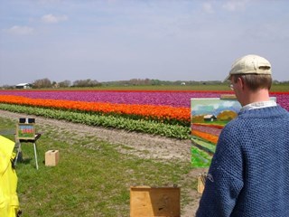 Schilderen tussen de bloemen, het kan op 19 april