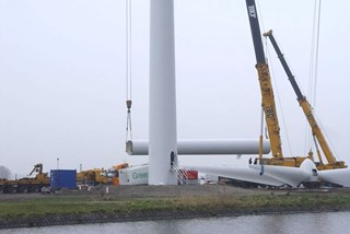 In juni moet het windpark klaar zijn