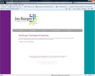 Jos Burger trainingen online met een StandaardsiteLite.